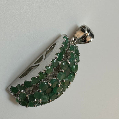Emerald Pendant in 925 Sterling Silver image 3