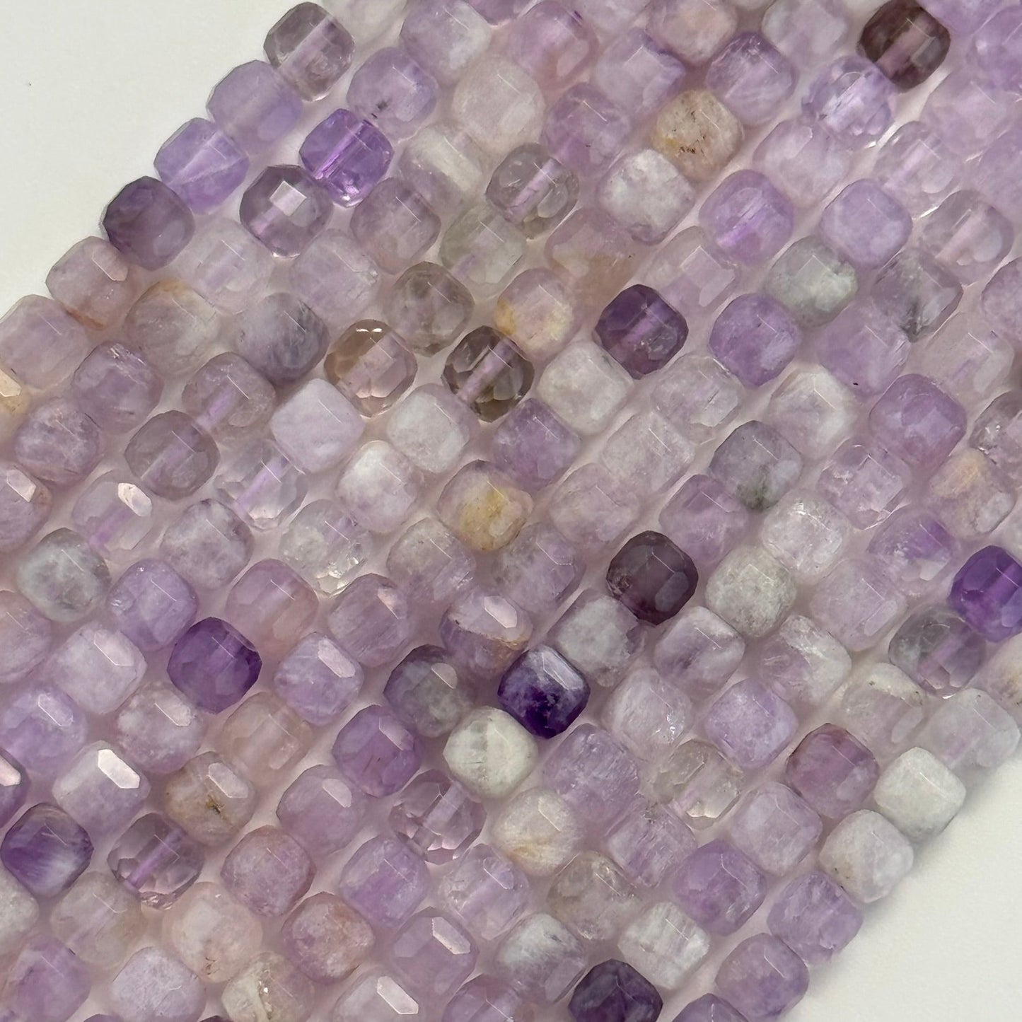 Lavender Amethyst Faceted Square Beads image 3