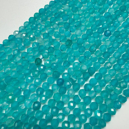 Amazonite AAAA Faceted Round Gemstone Beads image 2