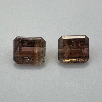 Bi-color Tourmaline Pair Emerald Cut (25.42 CT) image 3