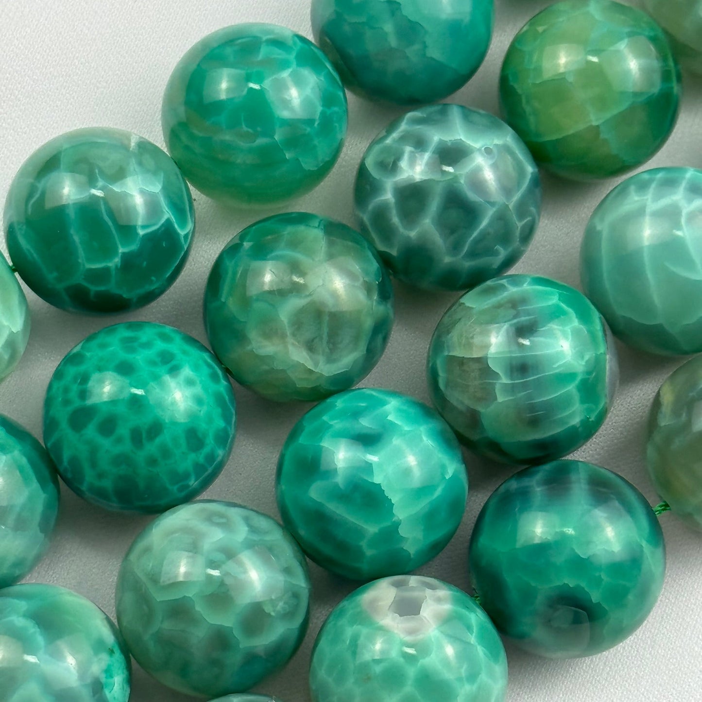 Dyed Green Agate Polished Round Beads  (20mm) image 2