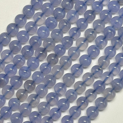 Blue Chalcedony Polished Round Beads image 3