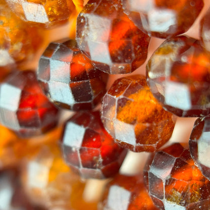 Garnet Hessonite Rondelle Beads (6x4mm) image 2