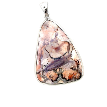 Double-Sided Tiffany Stone 925 Sterling Silver Pendant (Polished Both Sides)