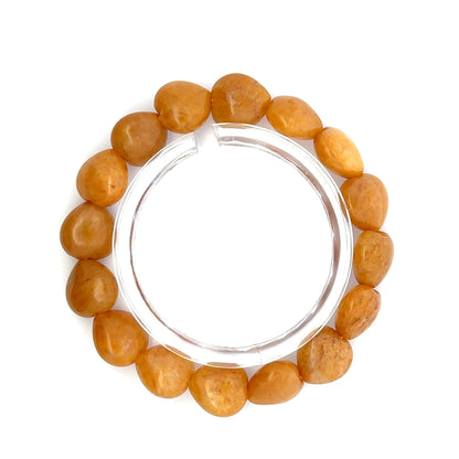 Yellow Quartz Bracelet – Heart-Shaped Natural Gemstone