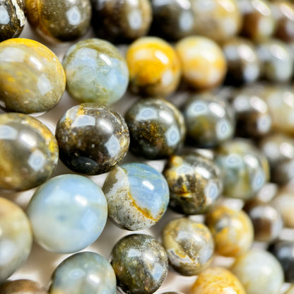 Blue Opal Polished Round Beads image 9