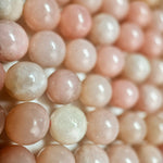 Soft Pink Calcite Beads - Polished Round Beads
