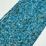 Blue Apatite Faceted Round Beads image 5