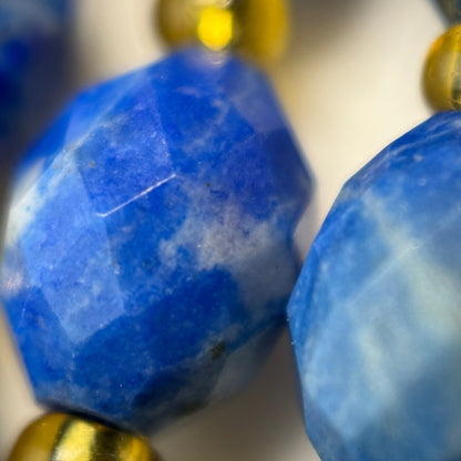 Lapis Lazuli Faceted Barrel 8 Beads image 8