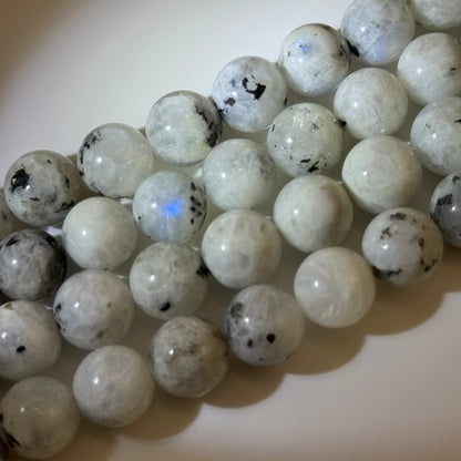 Rainbow Moonstone with Inclusions Polished Round Beads image 2