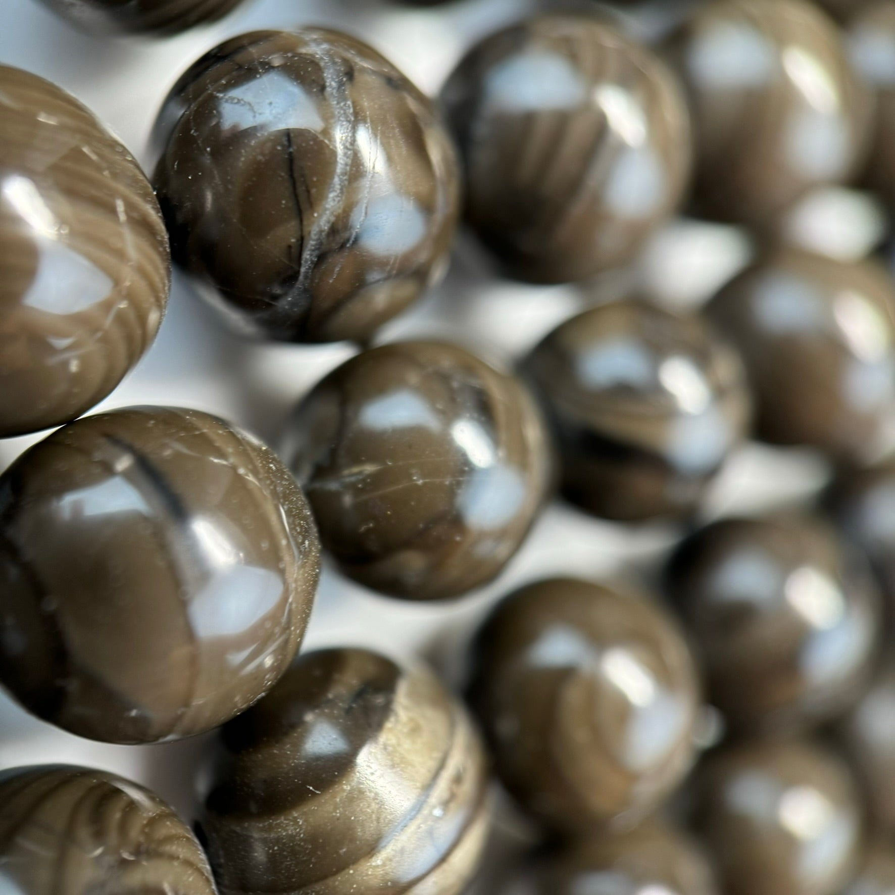 Coffee Bean Jasper Polished  Round Beads image 4