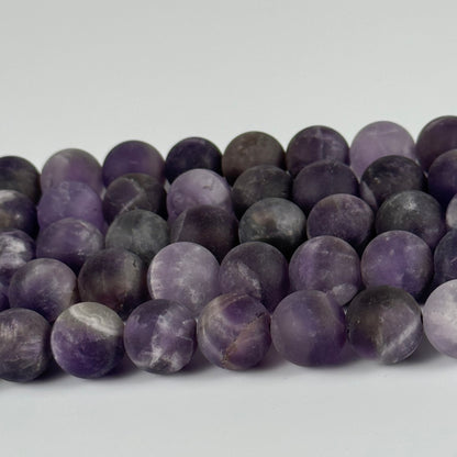 Amethyst Frosted Round Beads image 5