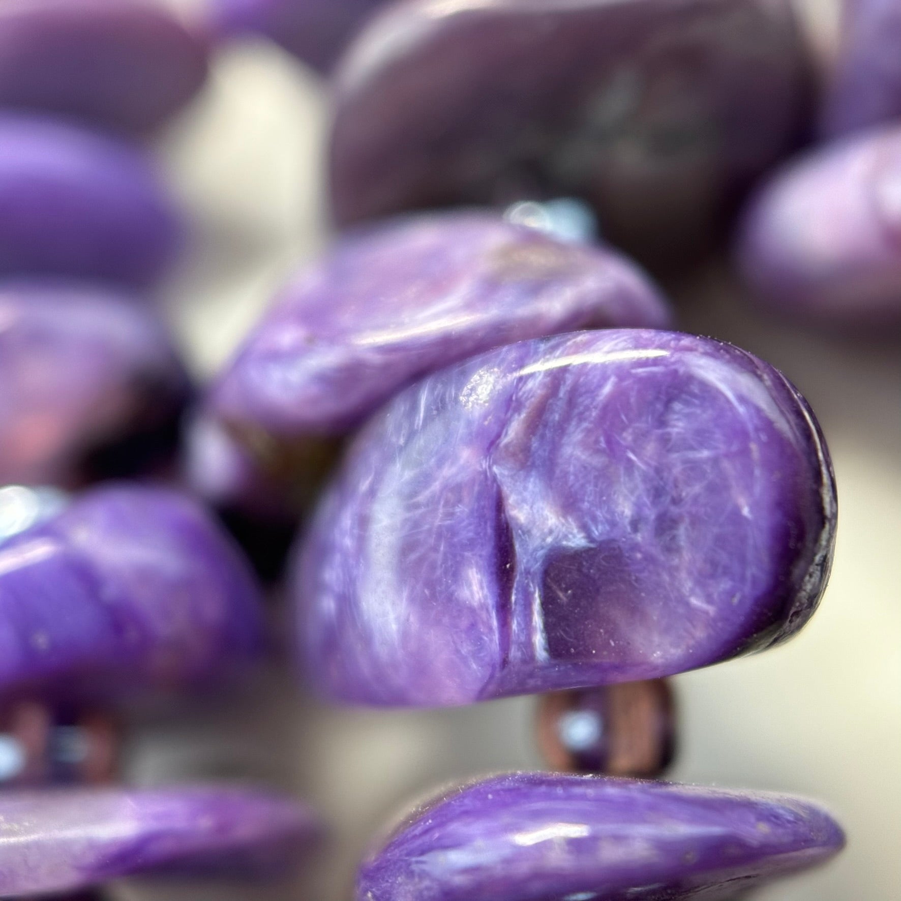Charoite Blade Polished Beads image 5