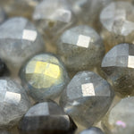Labradorite AA Square Faceted Polished Beads (6-8 mm) image 8