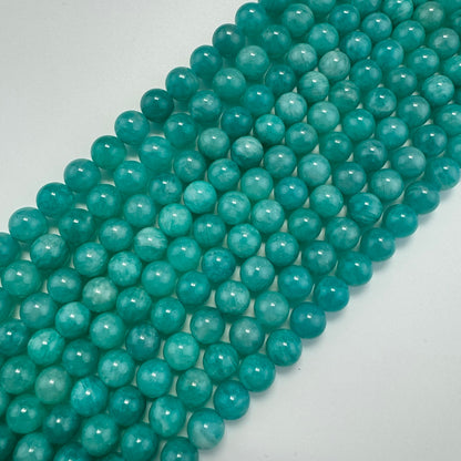 Peruvian Amazonite AAA Polished Round Gemstone Beads image 0