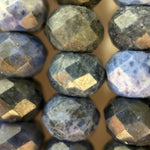 Dumortierite Faceted rondelle Beads (6x4 mm) image 1