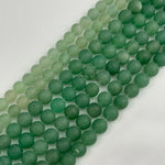 Green Aventurine Frosted Round Beads image 3