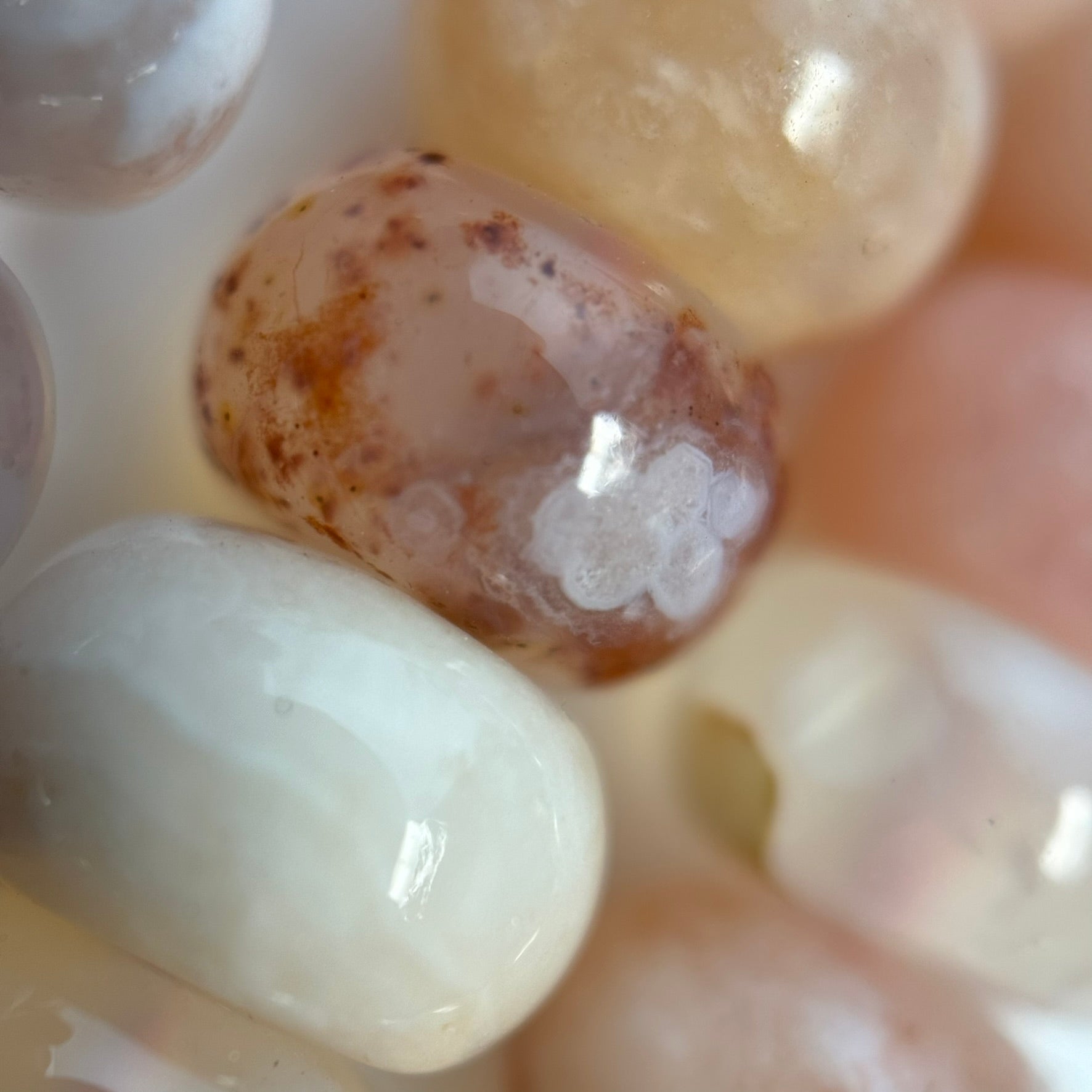 Sakura Agate Rondelle Beads image 5