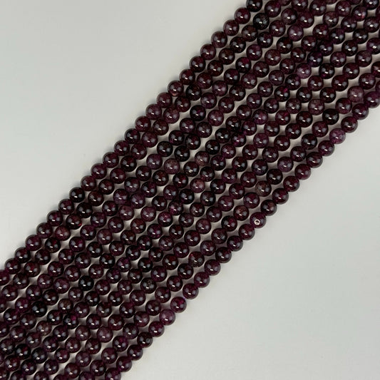 Rhodolite Grape Garnet Polished Round Beads image 0