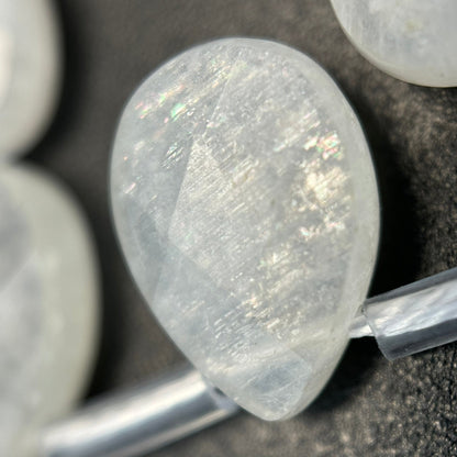 Rainbow Moonstone Faceted Pear Shape Beads image 1