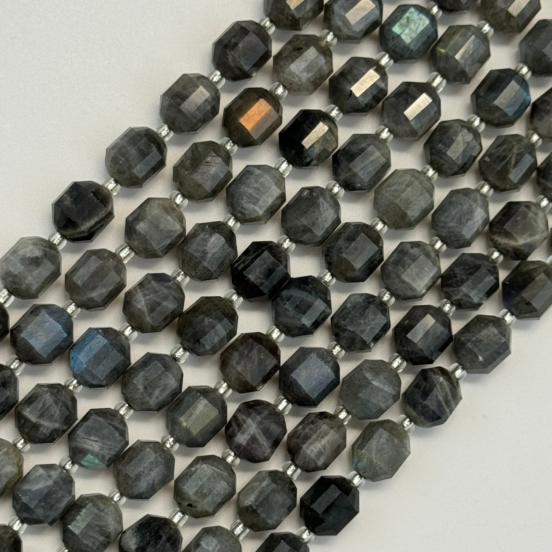 Labradorite Dodecahedron Beads image 0