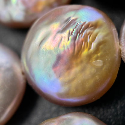 Pink Pearl Coin Shape - AA Quality image 1