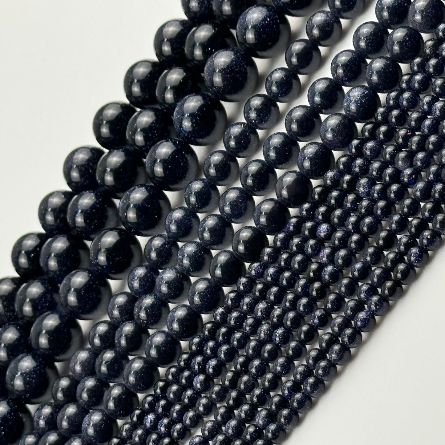 Blue Sandstone Polished Round Beads image 0