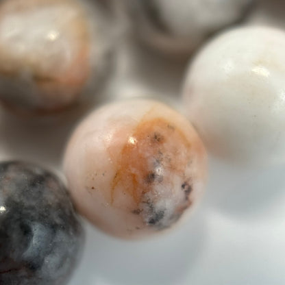 Pink Zebra Jasper Polished  Round Beads image 2