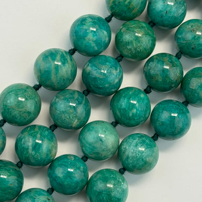 Brazilian Amazonite AAAA Polished Round Gemstone Beads image 0