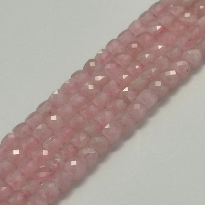 Rose Quartz Square Beads image 1
