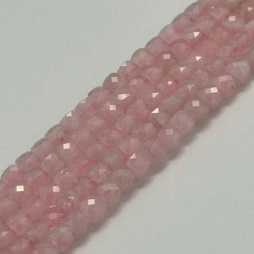Faceted Square Semi Precious Stone Beads