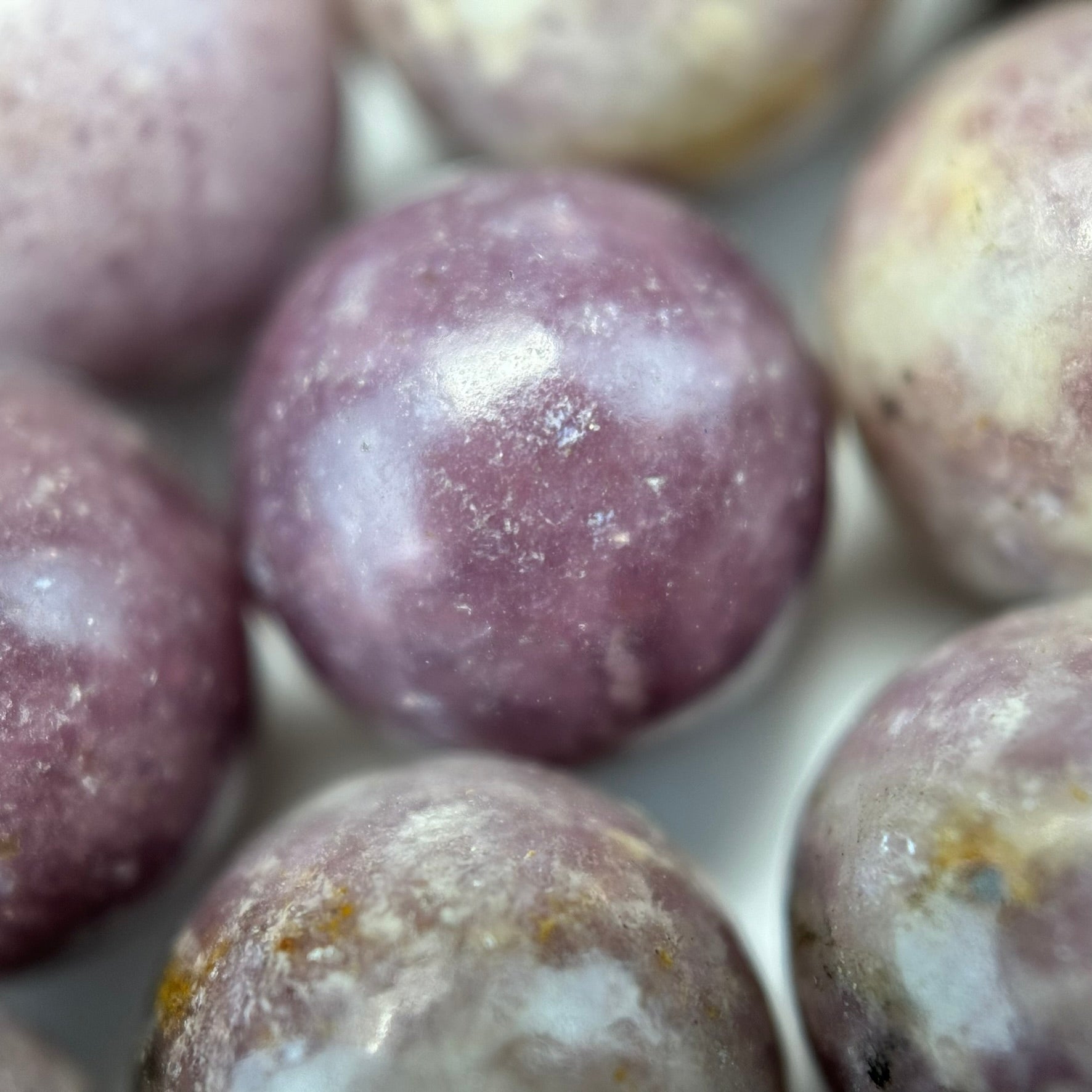 Lepidolite Polished Round Beads image 3