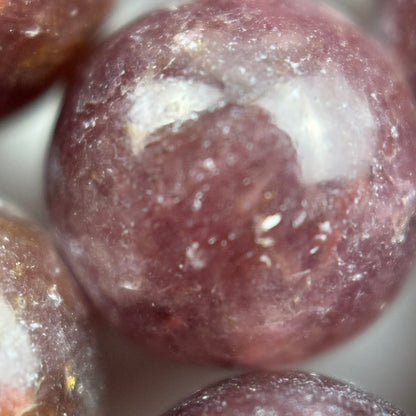 Lepidolite AAA Polished  Round Beads image 1