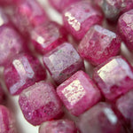 Ruby Glass Filled Square Beads image 2