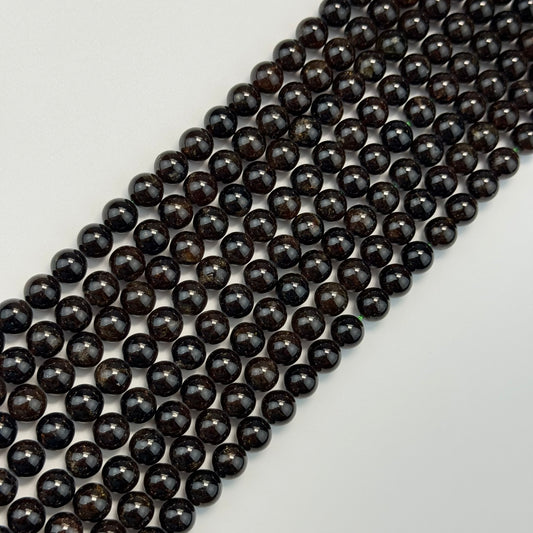 Champagne Garnet Beads - Polished Round