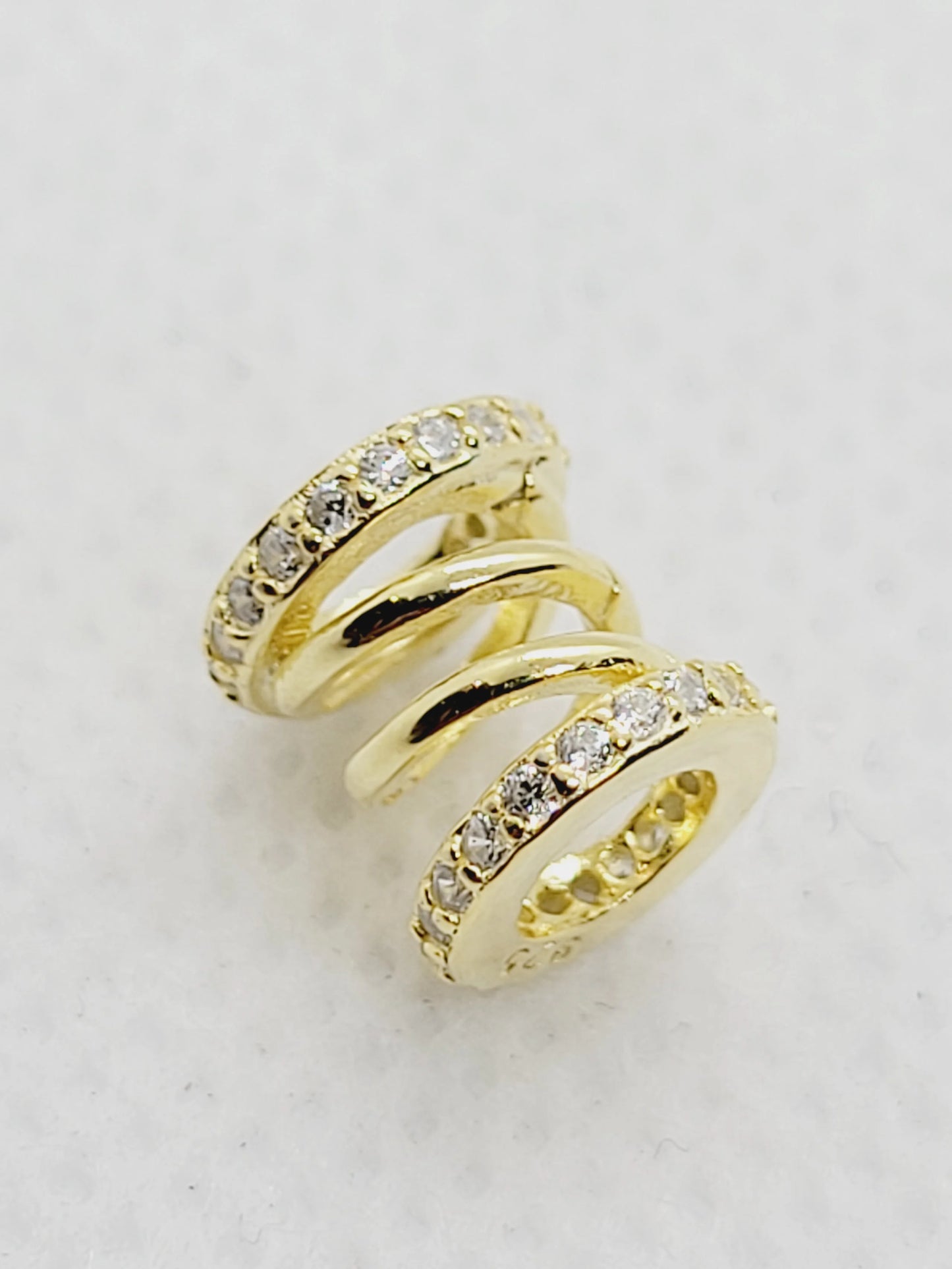Spring Cubic Zirconia Spacers | 925 Sterling Silver (2 colours) image 3