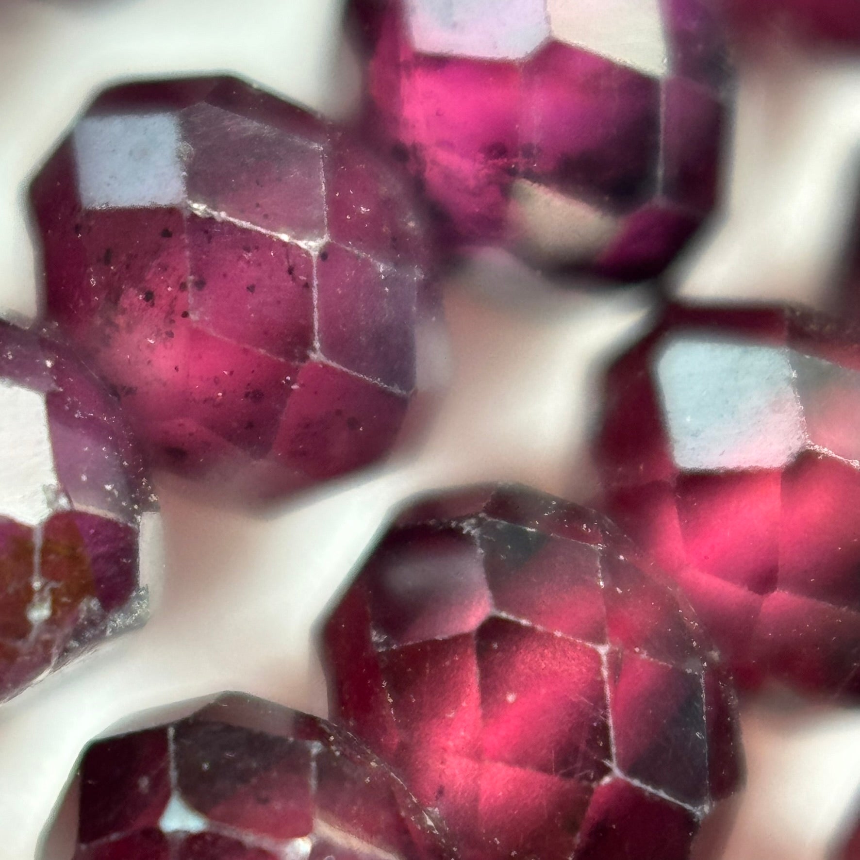 Rhodolite Garnet Faceted Rondelle Beads image 1