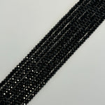 Black Spinel Faceted Rondelle Beads image 5