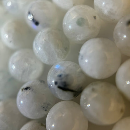 Rainbow Moonstone with Inclusions Polished Round Beads image 4