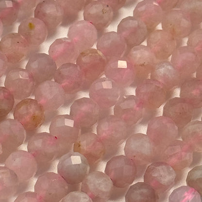 Rose Quartz Faceted Round Beads image 2
