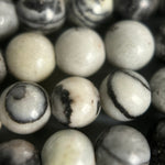 Black Network Jasper Polished Round Beads image 4