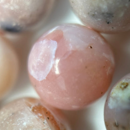 Dendritic Pink Opal Polished Round Beads image 5