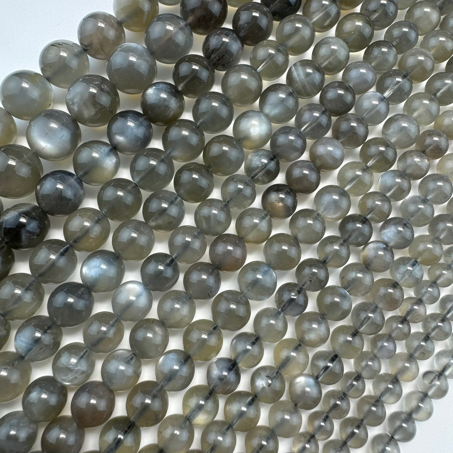 Black Moonstone AAA Polished  Round Beads image 0