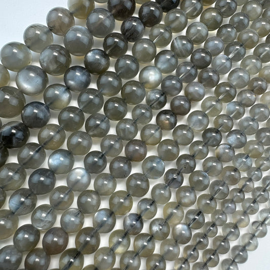 Black Moonstone AAA Polished  Round Beads image 0