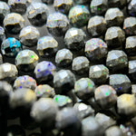 Black Opal Faceted Round Beads image 5