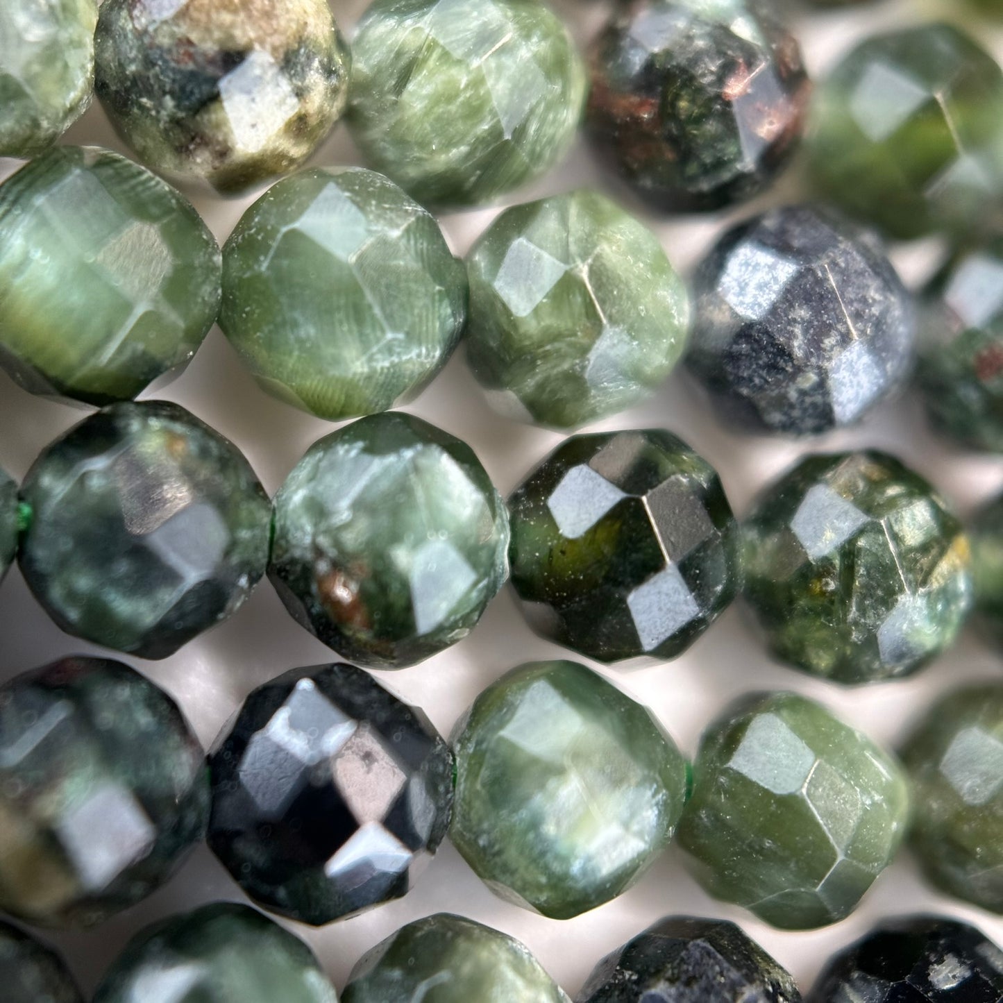 Seraphinite Faceted Round Beads (4.5mm) image 5