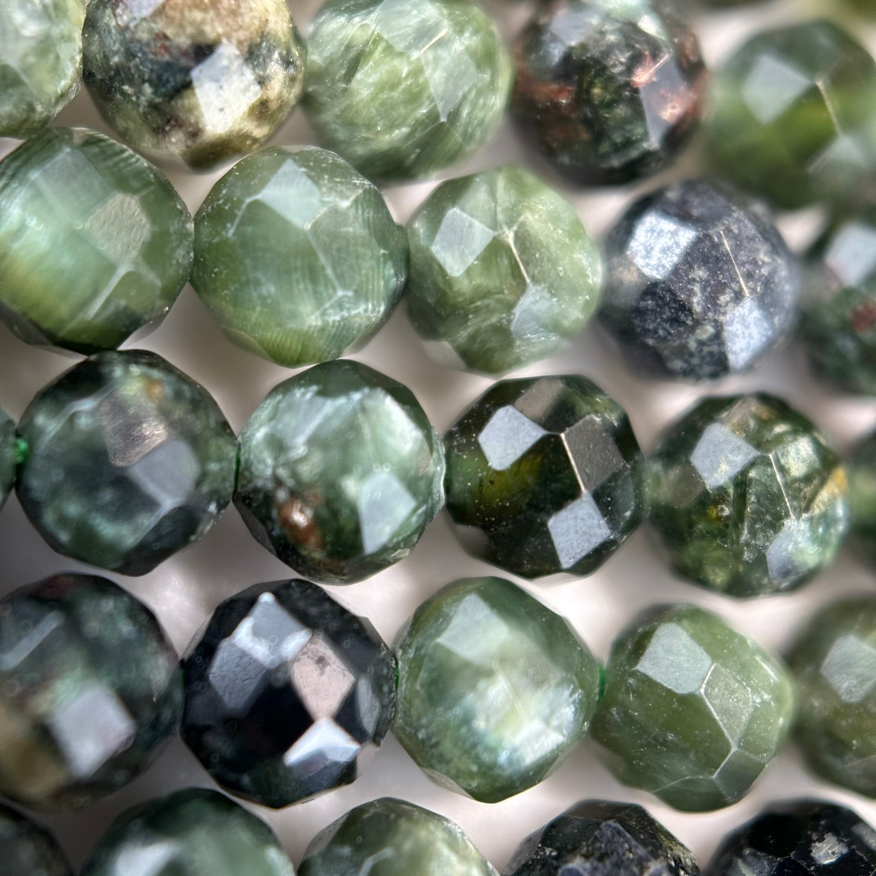 Seraphinite Faceted Round Beads (4.5mm) image 5