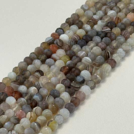 Botswana Agate Beads - Faceted Rondelle