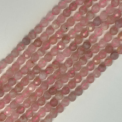 Rose Quartz Faceted Round Beads image 0