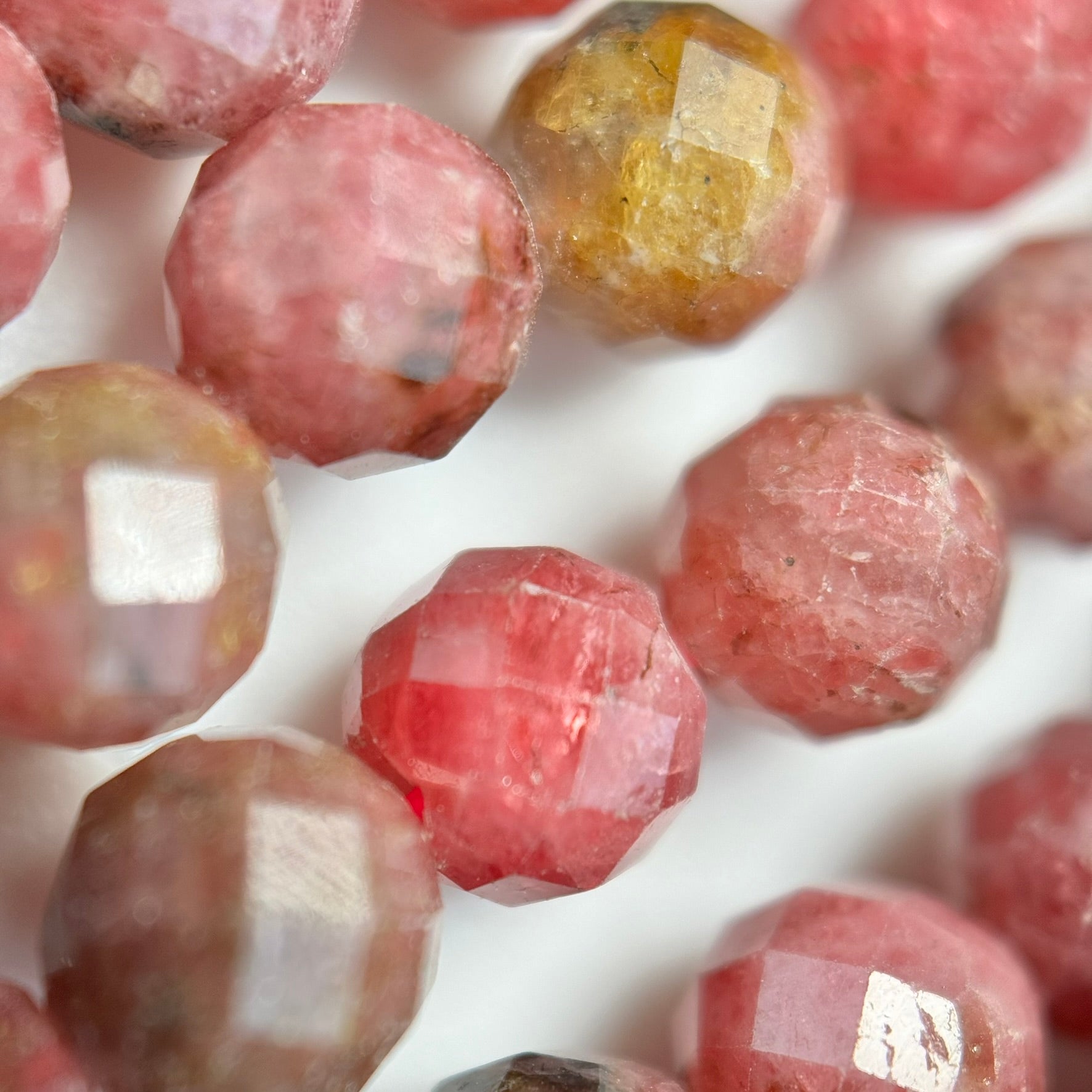 Rhodonite Faceted Round Beads (AA Quality) image 2